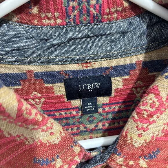 J.Crew Men’s Aztec Southwestern Shirt Jacket Button Down - Picture 4 of 5